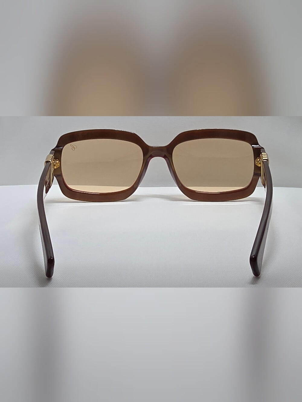 !!Clearance Sale!! Chopard Burgundy/Caramel/Gold Square Sunglasses - Picture 6 of 10